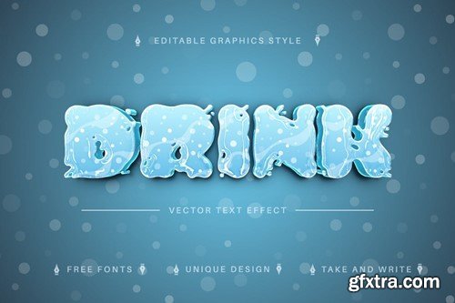 Drink Water - Editable Text Effect, Font Style WV8K8AR