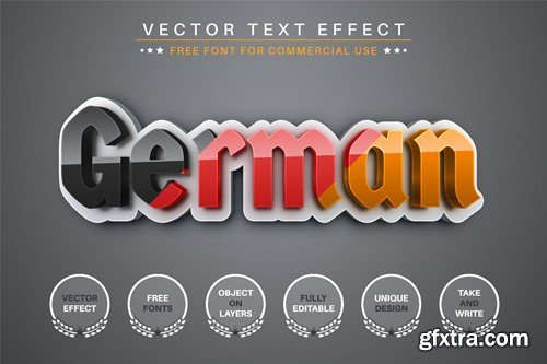 German - Editable Text Effect, Font Style DEHHSDF