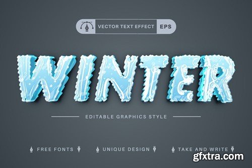 Winter - Edit Text Effect, Editable Font Style AVNBMCH