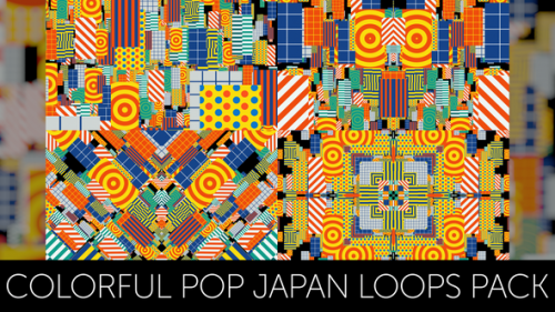 Videohive - Colorful Pop Japan Decorative Vibrant Repetitive Loops Pack - 47766722 - 47766722