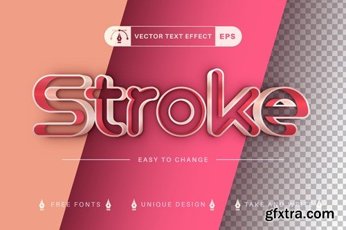 Double Stroke - Editable Text Effect, Font Style GEY8SAN