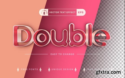 Double Stroke - Editable Text Effect, Font Style GEY8SAN