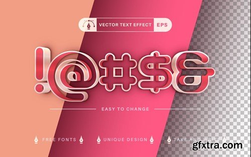 Double Stroke - Editable Text Effect, Font Style GEY8SAN