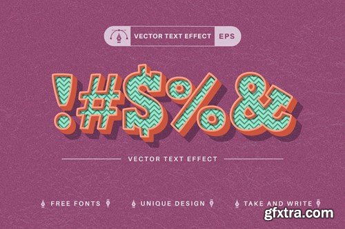 Retro - Editable Text Effect, Font Style SLT97Q8