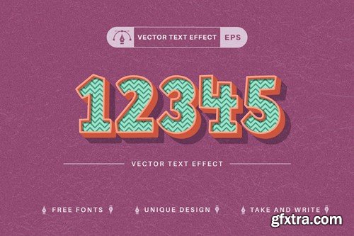 Retro - Editable Text Effect, Font Style SLT97Q8