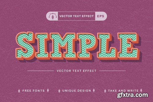 Retro - Editable Text Effect, Font Style SLT97Q8