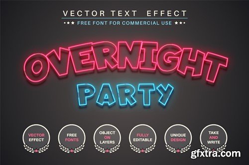 Night Party - Editable Text Effect, Font Style 95BQAG9