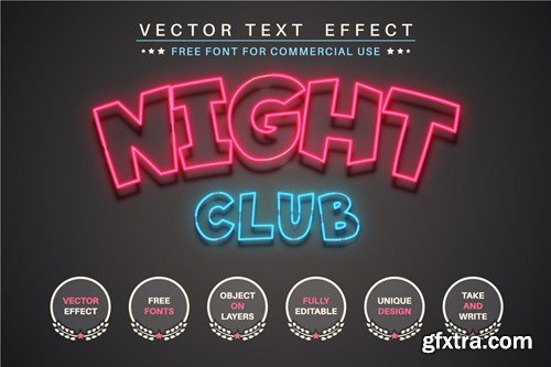 Night Party - Editable Text Effect, Font Style 95BQAG9