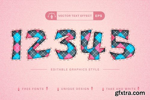 Argyle - Edit Text Effect, Editable Font Style EC42929