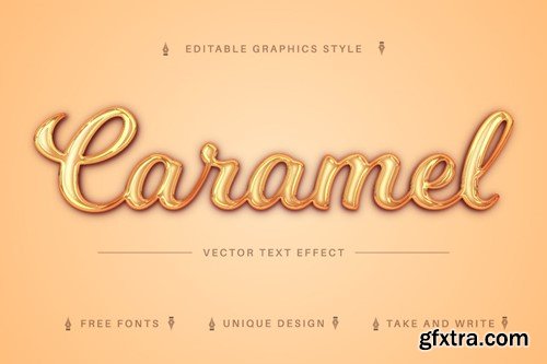 Caramel - Editable Text Effect, Font Style FU3JL9E