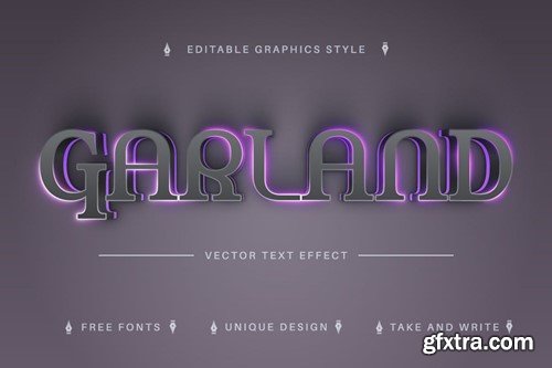 Garland - Editable Text Effect, Font Style 2V9FX73