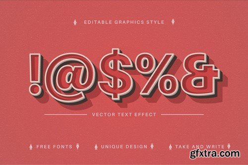 Red Retro - Editable Text Effect, Font Style PUL3MS9