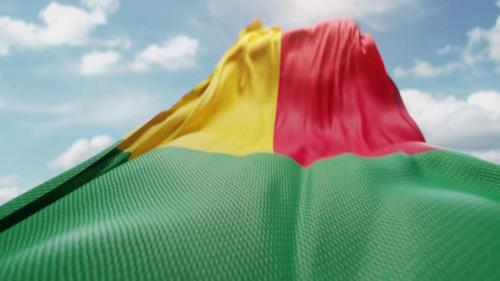 Videohive - Wavy Flag of Benin Blowing in the Wind in Slow Motion Waving Colorful Beninese Flag Symbol Abstract - 47767433 - 47767433