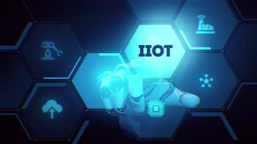 Videohive - IIOT the industrial internet of things touchscreen animation - 47768533 - 47768533