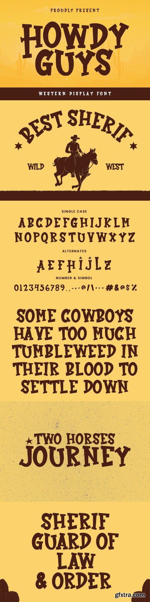 Howdy Guys Western Display Font