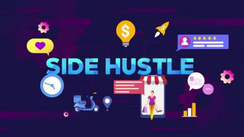 Videohive - Side Hustle infographic animation - 47768536 - 47768536