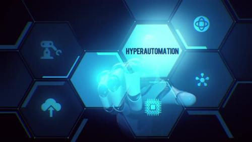 Videohive - Hyperautomation touchscreen animation - 47768538 - 47768538