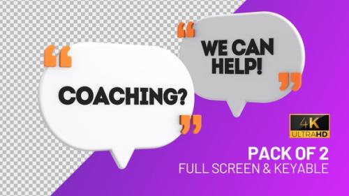 Videohive - Coaching We Can Help speech bubbles - 47768539 - 47768539