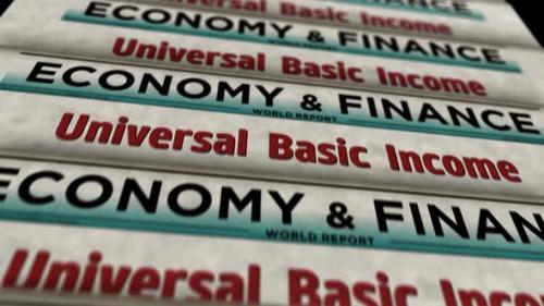 Videohive - Universal basic income analysis technology newspaper printing media - 47772175 - 47772175