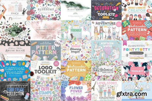 CreativeMarket 16300 in 1 GRAPHIC GIANT BUNDLE  2281951