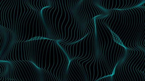 Videohive - Abstract curve dots lines pattern fabric silk concept futuristic background - 47786907 - 47786907