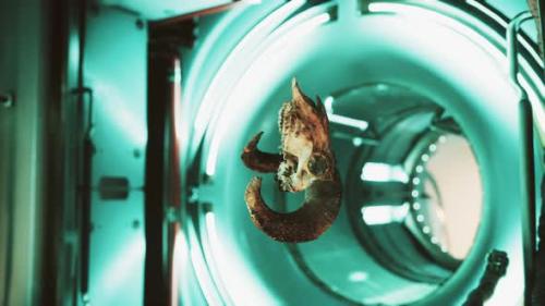 Videohive - Skull of Dead Ram in International Space Station - 47787460 - 47787460