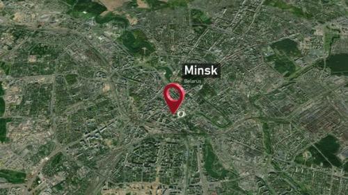 Videohive - Minsk City Map Zoom (Belarus) from Space to Earth - 47781684 - 47781684