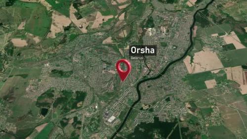 Videohive - Orsha City Map Zoom (Belarus) from Space to Earth - 47781695 - 47781695