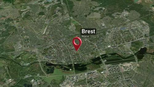 Videohive - Brest City Map Zoom (Belarus) from Space to Earth - 47781951 - 47781951