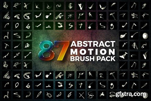 87 Abstract Motion Brush Pack JKQSMU