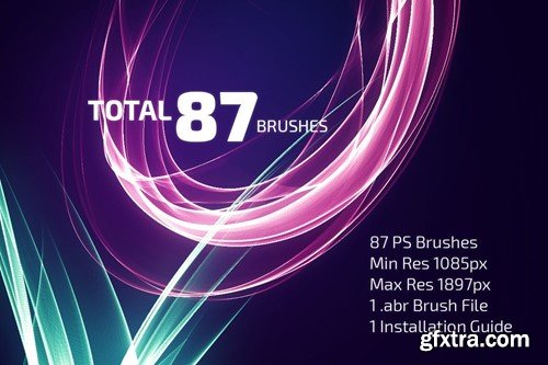 87 Abstract Motion Brush Pack JKQSMU