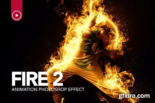 Fire Animation Photoshop Action version 2 WFFBJM