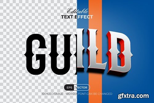 Guild Text Effect Curved Style 9GLECSF