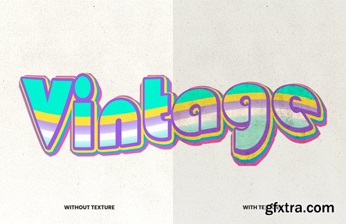 Retro Text Photoshop Effect K7HXNLY