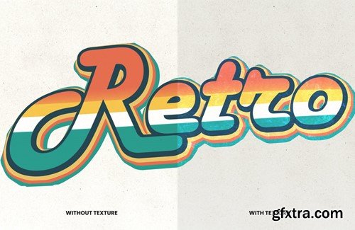 Retro Text Photoshop Effect K7HXNLY