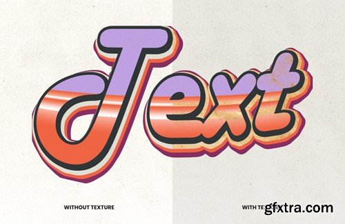 Retro Text Photoshop Effect K7HXNLY