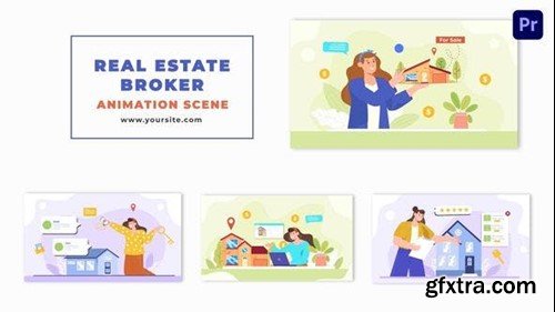 Videohive Vector Animated Real Estate Broker Character 47881453