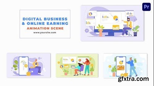 Videohive Digital Business and Online Earning Concepts in Vector Animation Scene 47881762