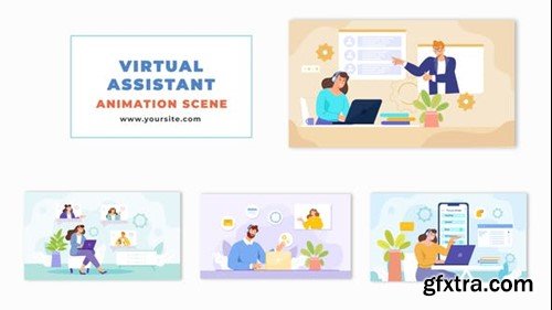 Videohive 2D Animation of Virtual Assistant Performing Tasks 47865193