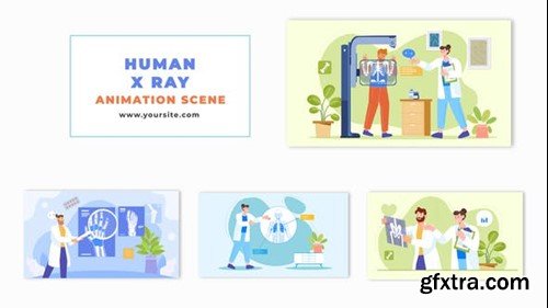 Videohive Human X Ray Educational Flat Animation Scene 47869073