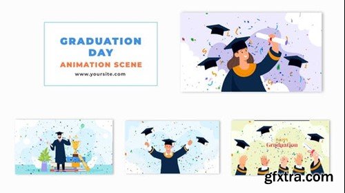 Videohive Graduation Day Ceremony Animation Scene 47865357