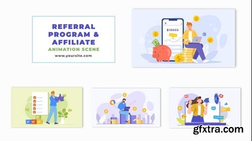 Videohive Referral Program and Affiliate Flat Character Animation Scene 47869165