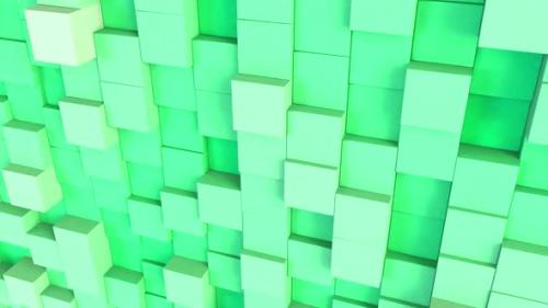 Videohive - Minimalistic Cube Pattern Background Mint - 47738501 - 47738501