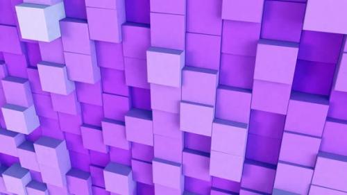 Videohive - Minimalistic Cube Pattern Background Purple - 47738502 - 47738502