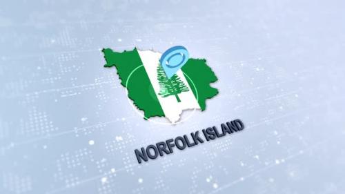 Videohive - Norfolk Island Map With Marker - 47738504 - 47738504