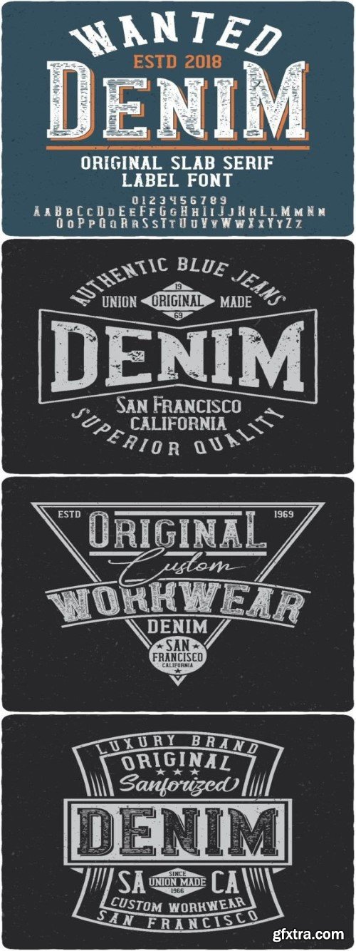 Wanted Denim Font