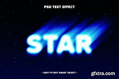 Star Blurry Energy Radiation Text Effect HX69ZNY