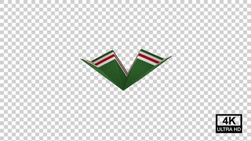 Videohive - Paper Airplane Of Chechen Repub Lic Of Ichkeria Flag V3 - 47761867 - 47761867