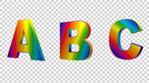 Videohive - Alphabet Letters Pack A To Z Multicolor - 47761950 - 47761950