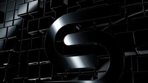 Videohive - Black Intro Background with Reflection Effect, Geometric Figures, 3D Render, Luxury Style, Shapes - 47783512 - 47783512